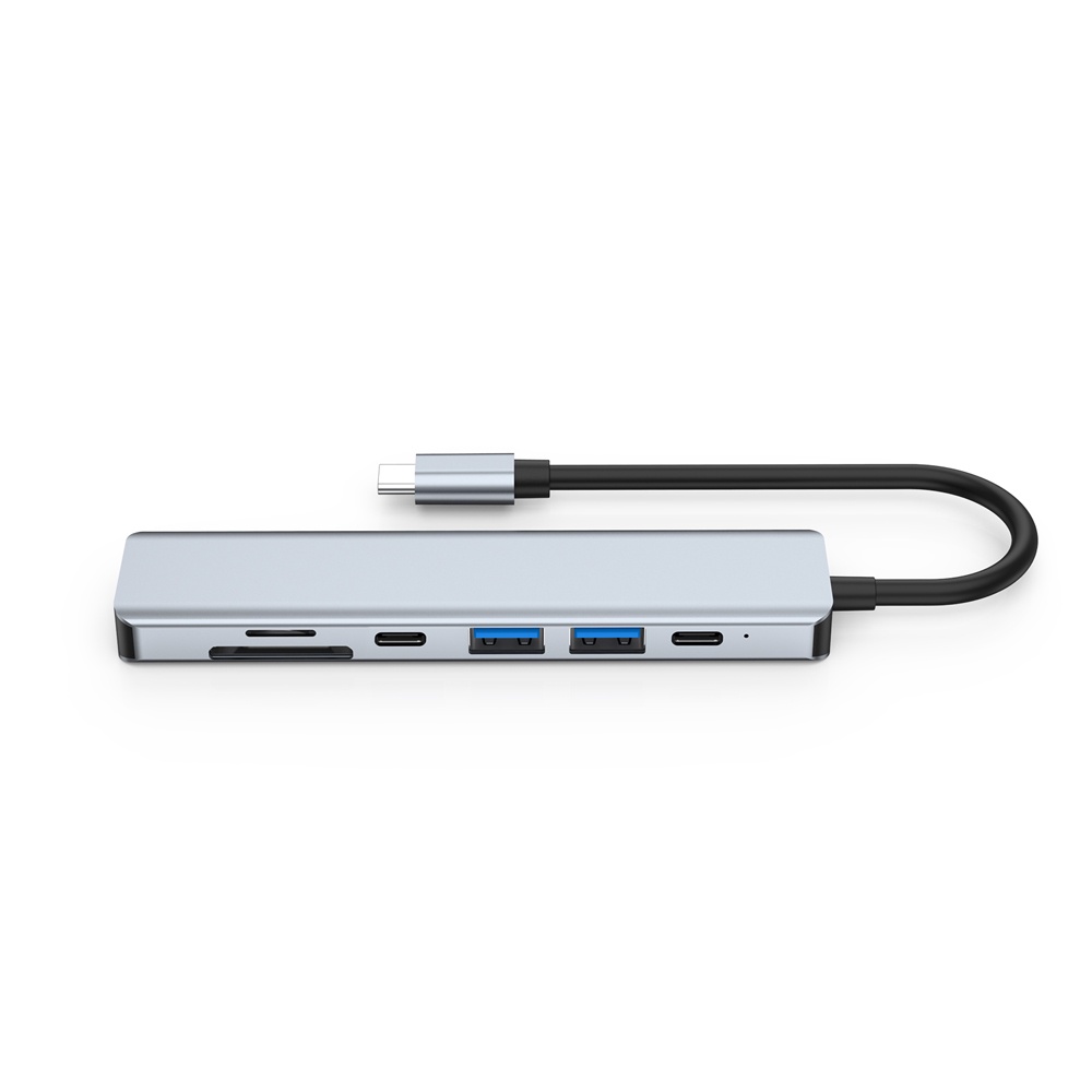 USB Type C Hub Adapter HDMI USB 3.0 USB Type C Card Reader - YG-2121 - Silver