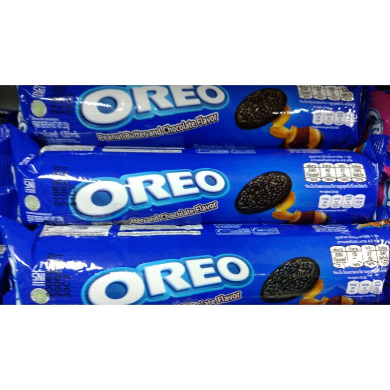 

OREO PEANUT BUTTER AND CHOCOLATE 133 GRAM / OREO / BISKUIT OREO / OREO KACANG COKLAT / KACANG COKLAT