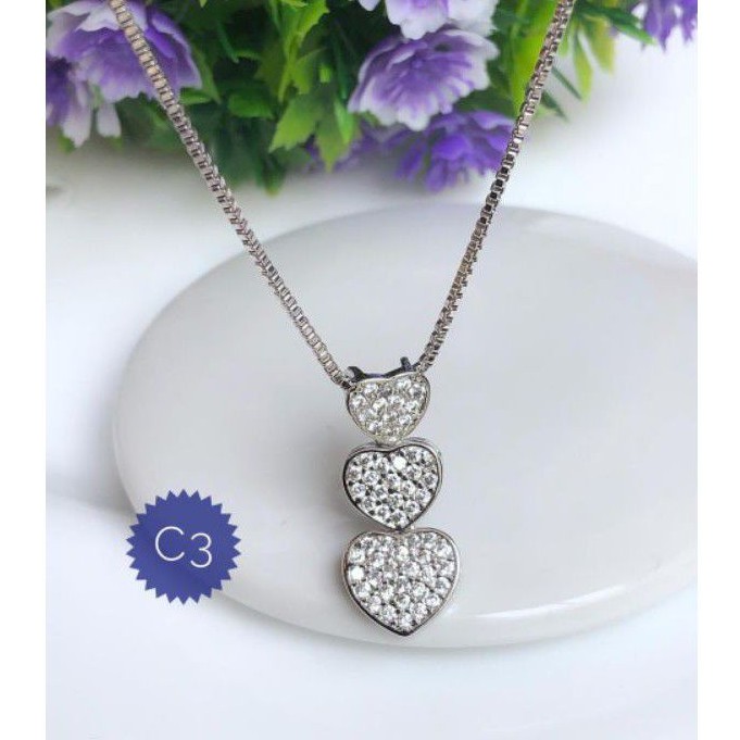 (OKT) TERMURAH Set Perhiasan Lapis Emas Xuping Kalung Liontin Permata Love Susun Gold Mewah Titanium