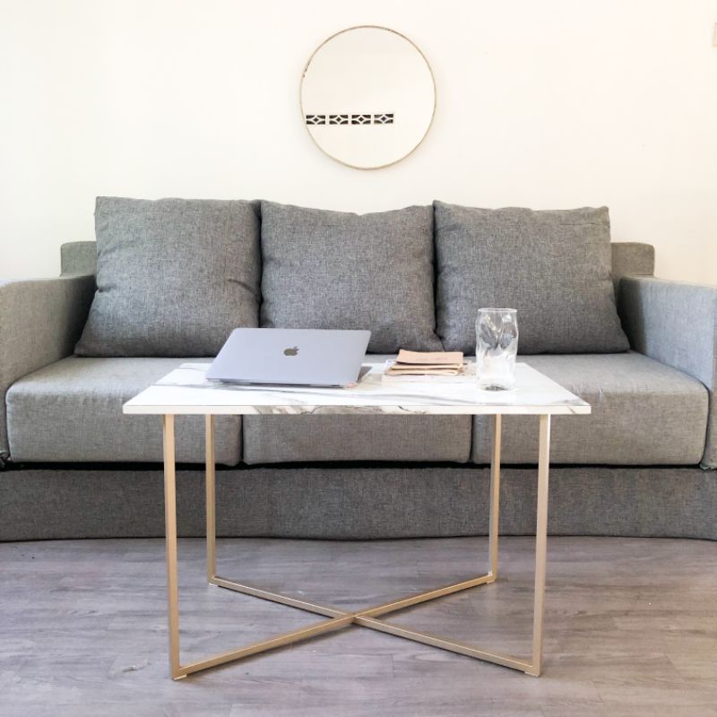 READY Coffee Table Meja ruang tamu persegi panjang minimalis aesthetic | meja lesehan | meja laptop 