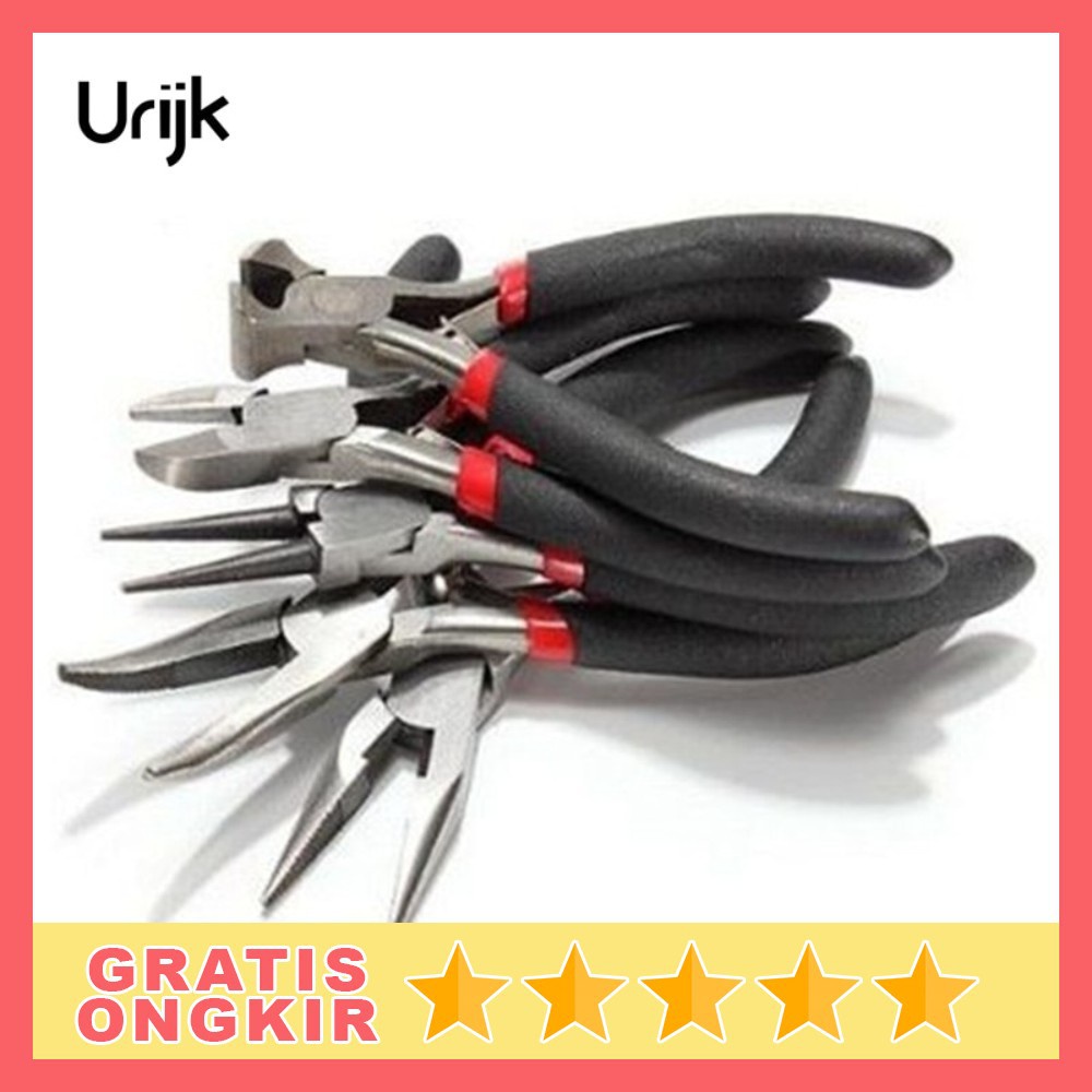 GS8 Tang Kabel Multifungsi Insulated Wire Cable Cutter Round Nose Pliers 12.5CM - M2941 Urijk