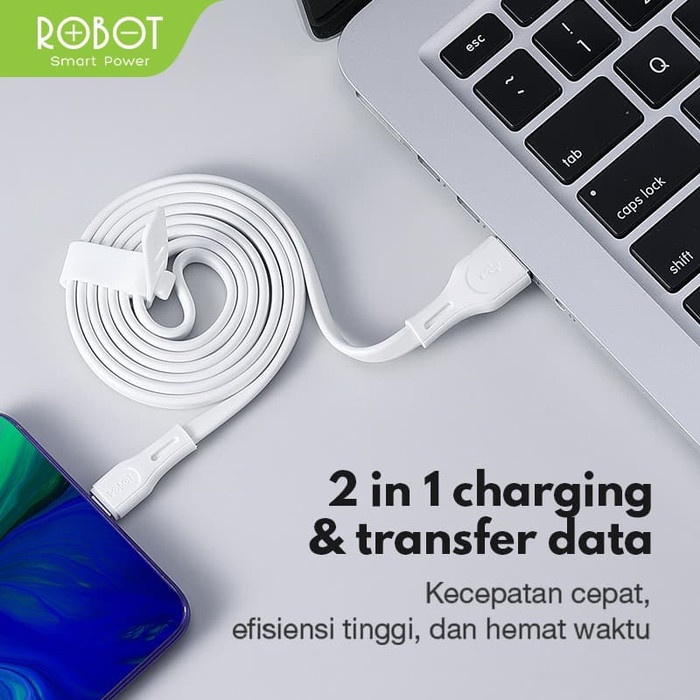 ROBOT RGC100 2.1A 100CM KABEL DATA TYPE-C CABLE FAST CHARGING