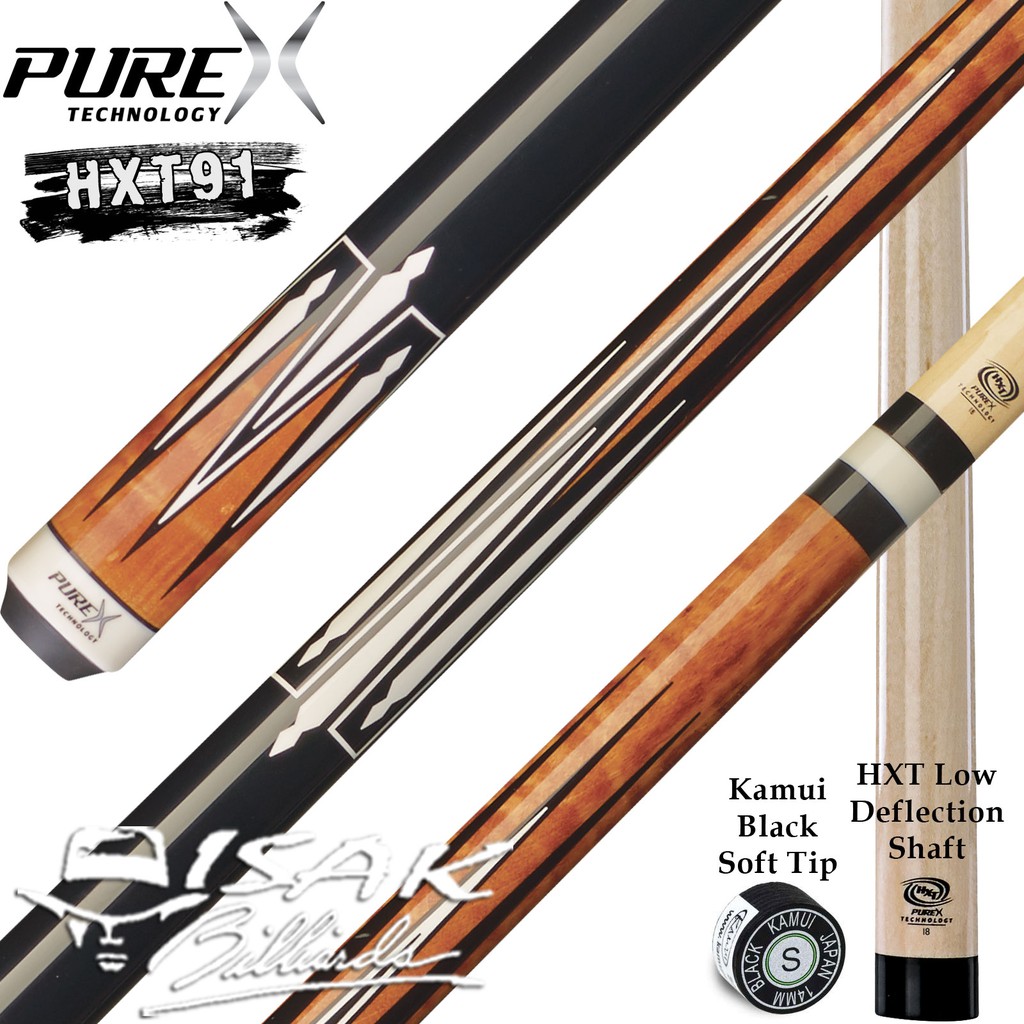 PureX HXT91 Cue - HXT Low Deflection Shaft Billiard Stick Players Play Kamui Tip