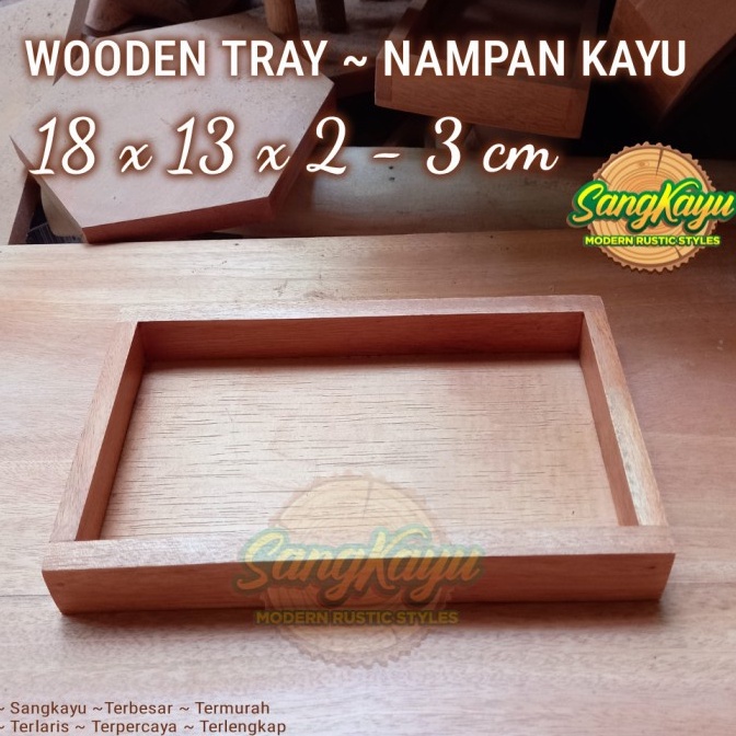 TERMURAH Nampan kayu 18x13cm Kotak seserahan nampan hantaran baki kayu