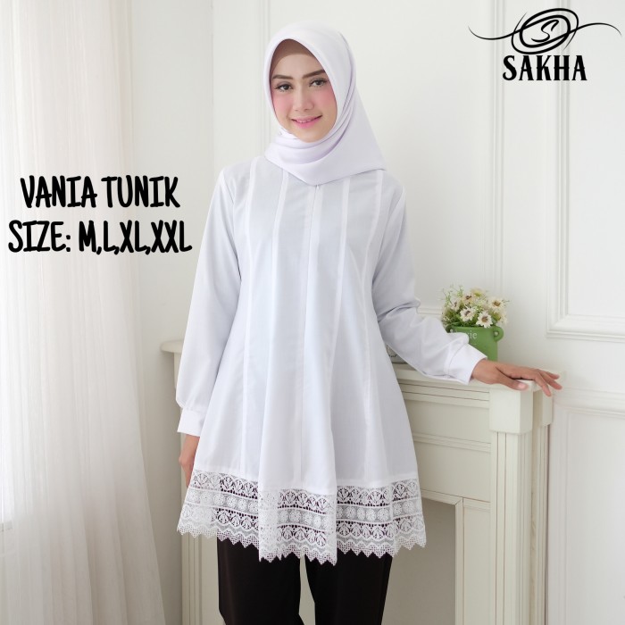 Tunik Terbaru COD berkualitas branded Best Seller Ramadhan KOREA O7G5 anggun SALE murah Blouse putih