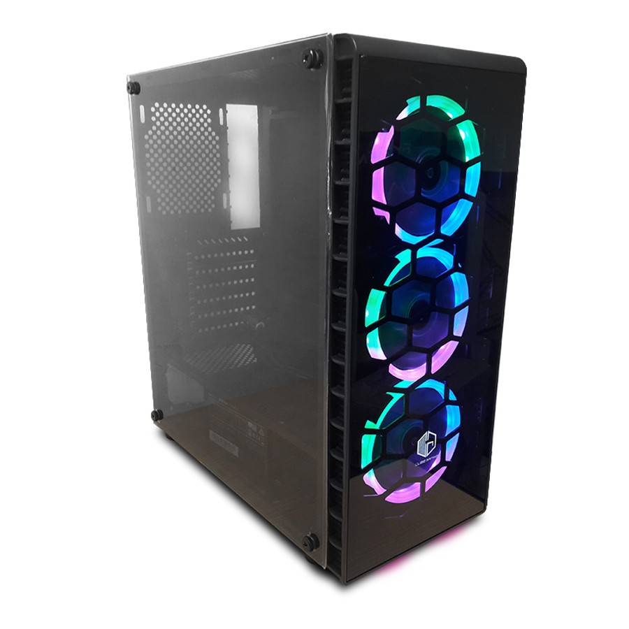 CUBE GAMING VALBORG Black Full Tempered Glass Window Chassis | Shopee
