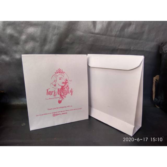 

PAPERBAG TAS KERTAS AMPLOP MURAH KRAFT PUTIH FREE DESAIN SKINCARE DLL