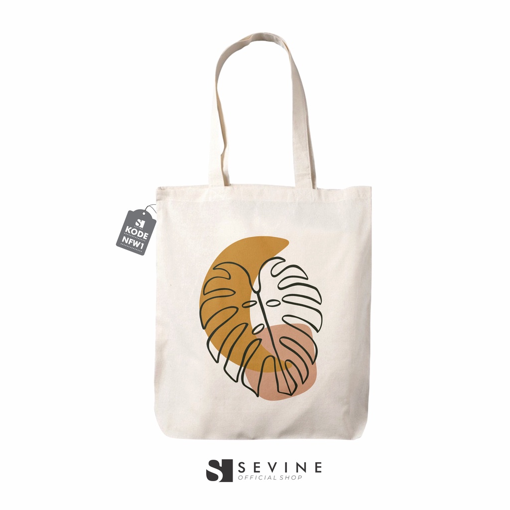 Sevine Totebag Drill Tas Wanita Tote Bag Resleting Laptop Fashion Desain Simple - NFW B