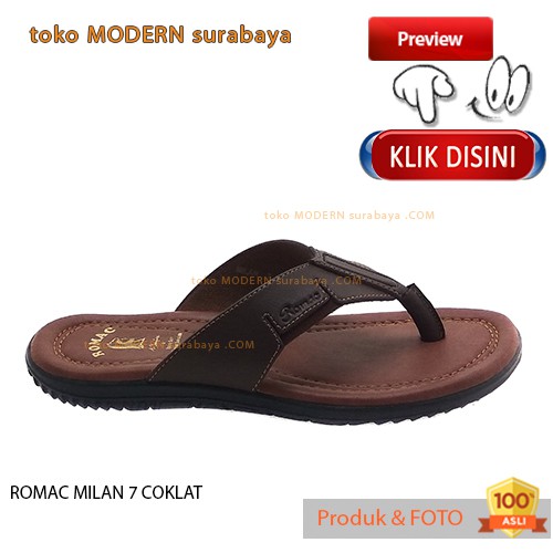 ROMAC MILAN 7 COKLAT sandal pria sandal casual jepit flat flip flop