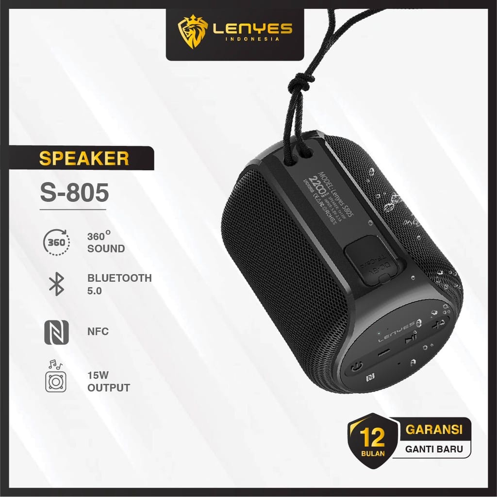 Speaker Bluetooth Music Box LENYES S805 15w Portable speaker Wireless Bluetooth Extra Bass