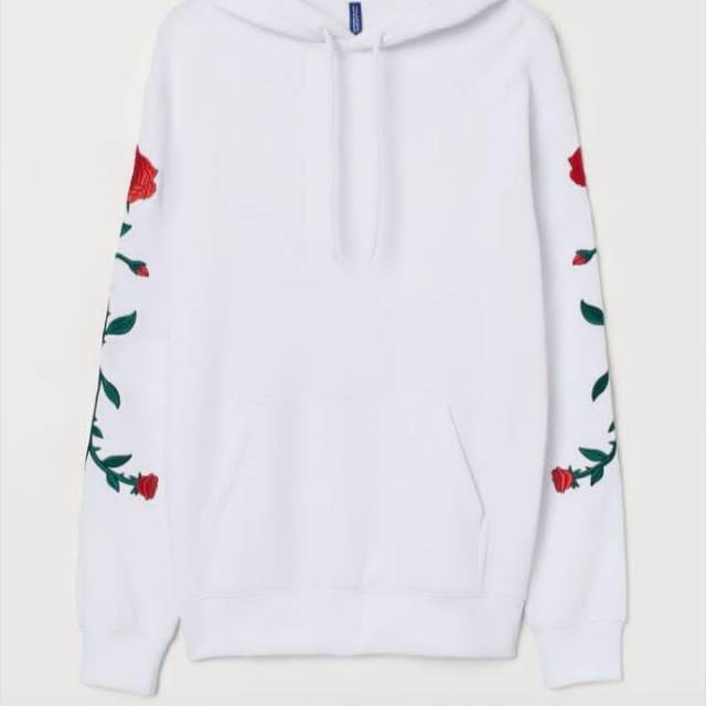 Hoodie H&M mawar putih