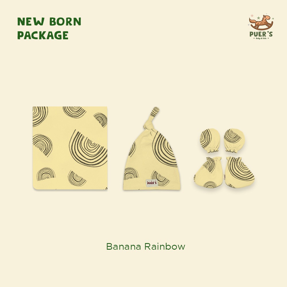 NEWBORN PACKAGE (SWADDLE SET) BANANA RAINBOW