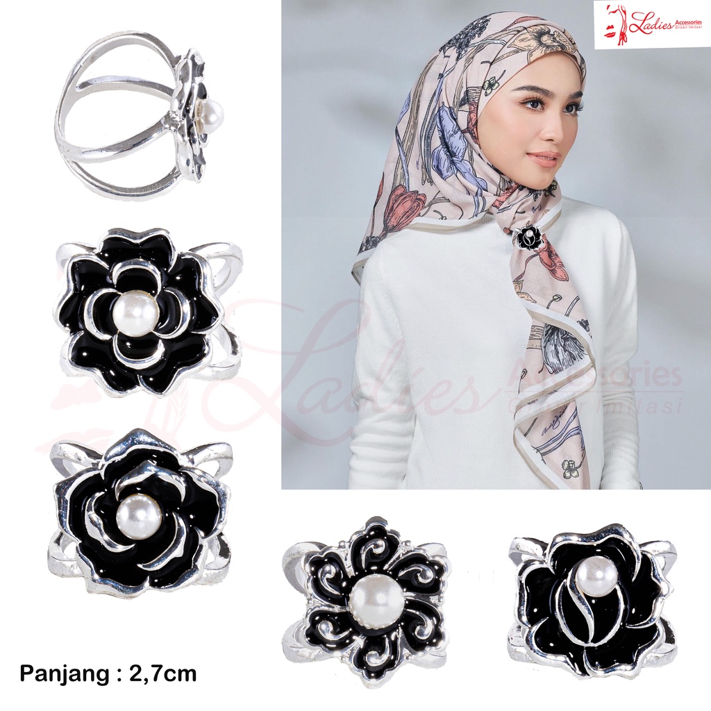 Bros /Ring/ Hijab /Mode Bunga Terbaru 2022 ( BA340 )