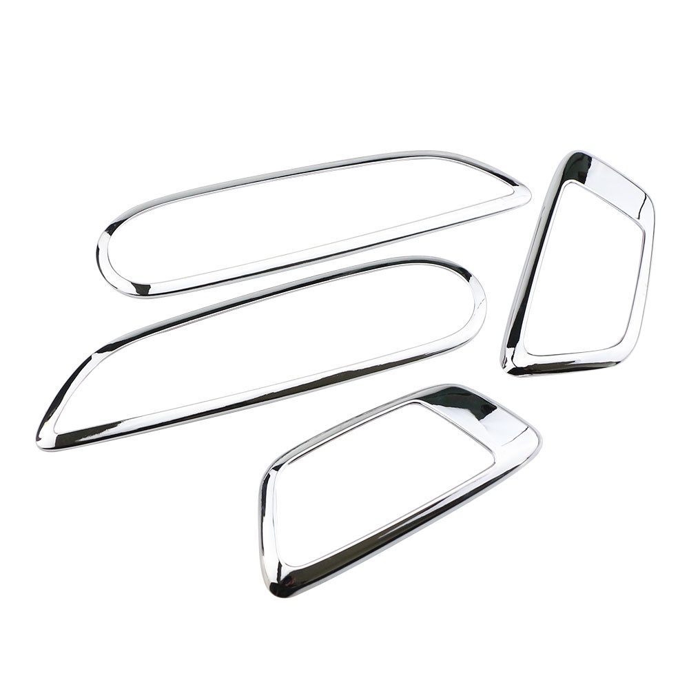 Untuk Ford Fiesta 2009-2013 4Pcs Chrome Pintu Mobil Inteior Handle Panel Frame Dekorasi Sticker Cover Trim Aksesoris