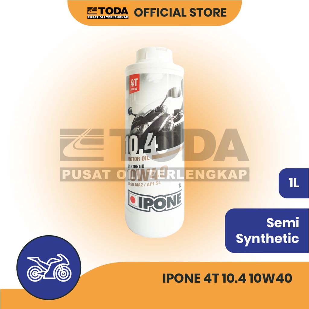 Oli Mesin Motor 4 Tak - IPONE 4T 10.4 10W40 1L - Oli Motor Sport