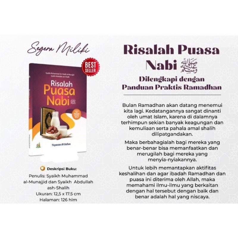Buku Tuntunan Risalah Puasa Nabi