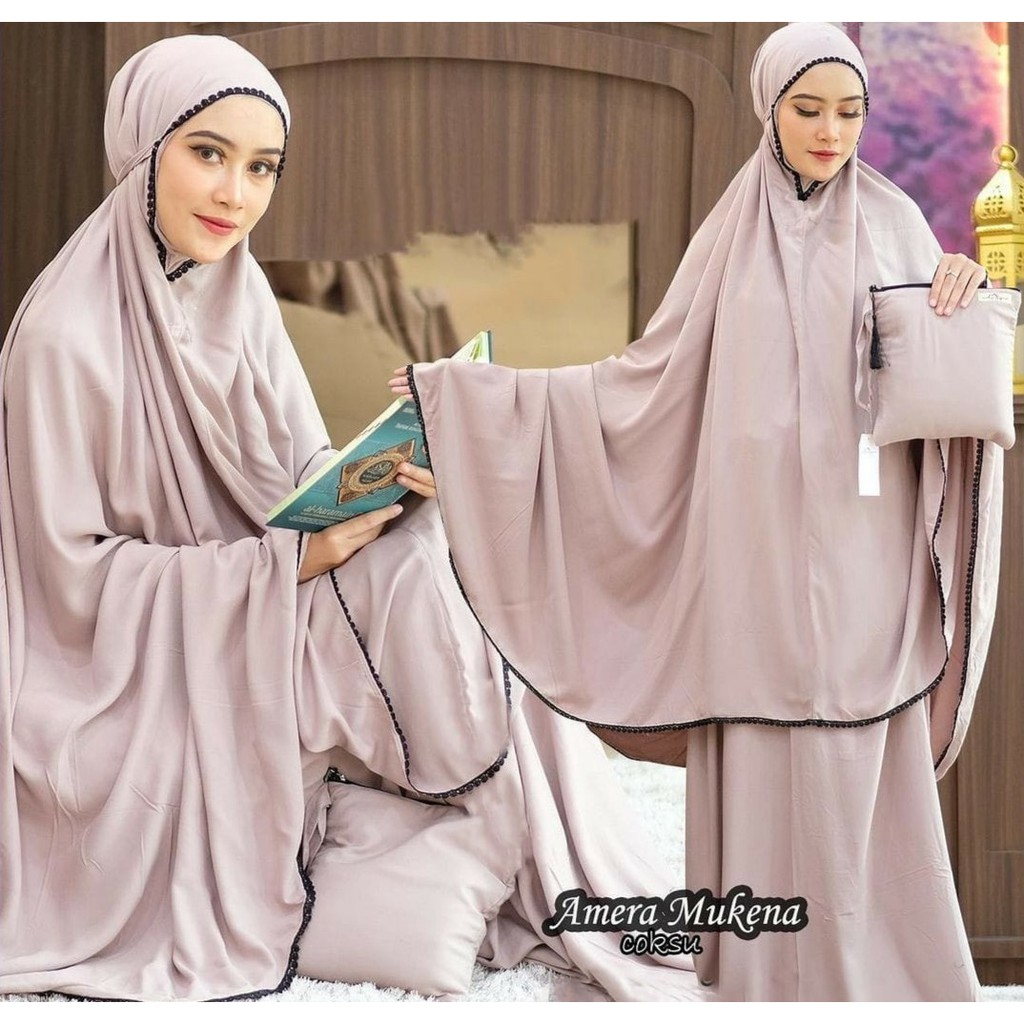 BFM Amera Mukena Katun Rayon Mukenah Dewasa Terbaru 2021 Adem Ori Mukena Wanita Dewasa Mukena Polos