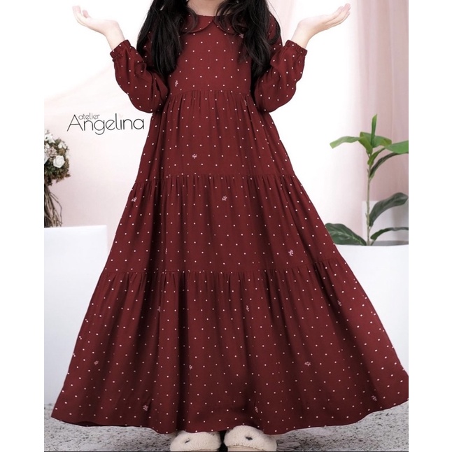 Little bella polkadot maroon atelier angelina