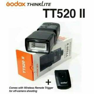 Flash godox TT520II/ TT520 II free wirreless trigger  speedlite dan kaki bebek for dslr mirroless