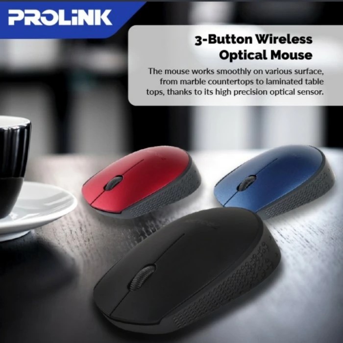 Mouse Wireless PROLINK PMW5008 3 Button 1600 DPI