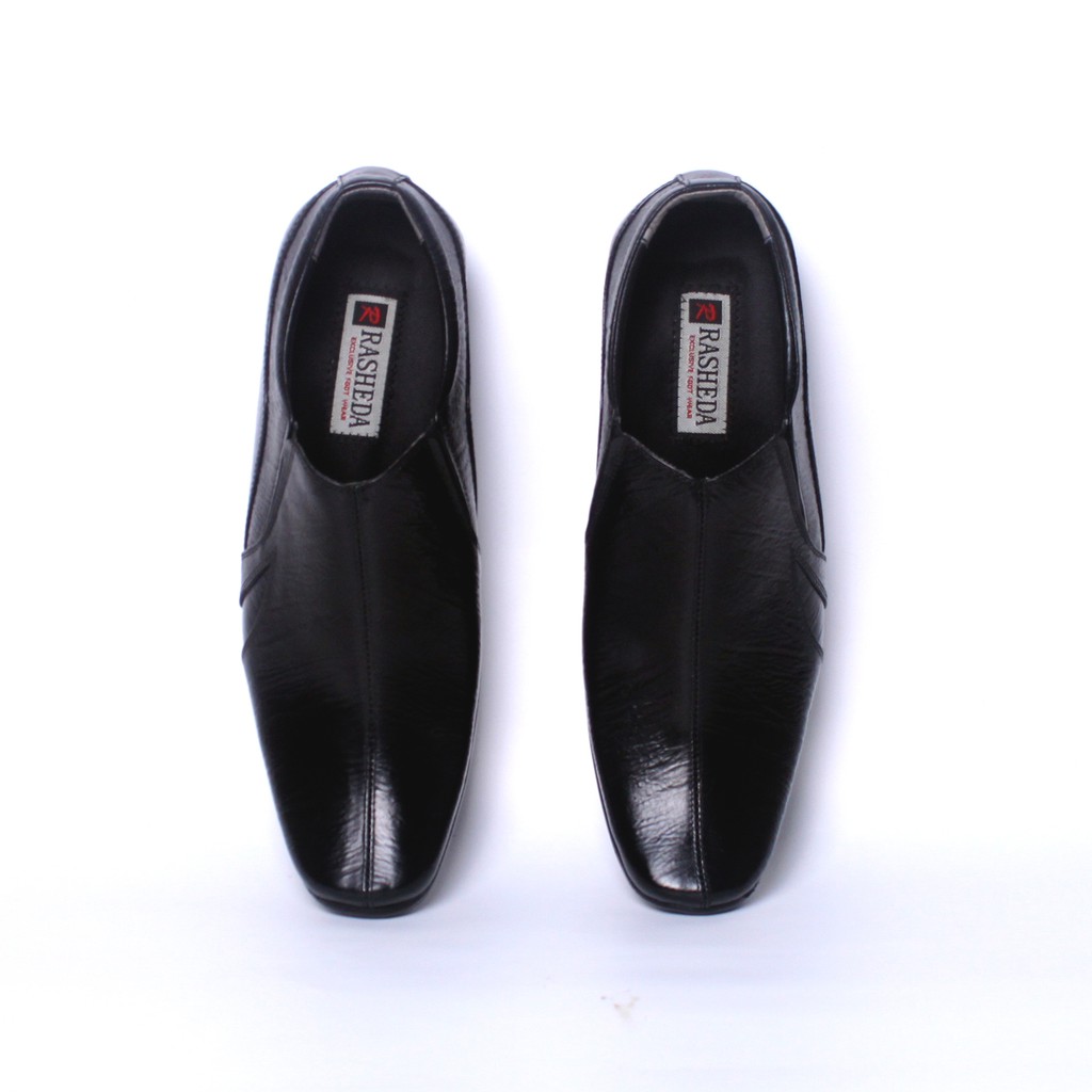 Sepatu Pantofel Pria Formal Kulit Asli Rasheda Series T 01 SlipOn