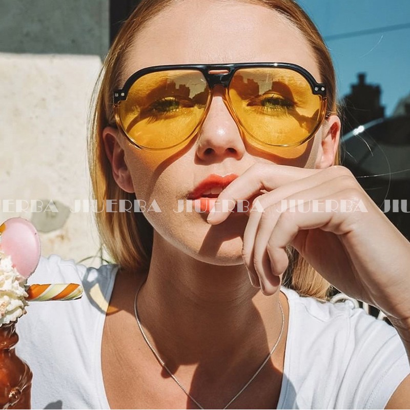 Promo Bayar di Tempat Dior Kacamata Hitam Wanita Pria Trendy Candy Color Aviator Sunglasses Women
