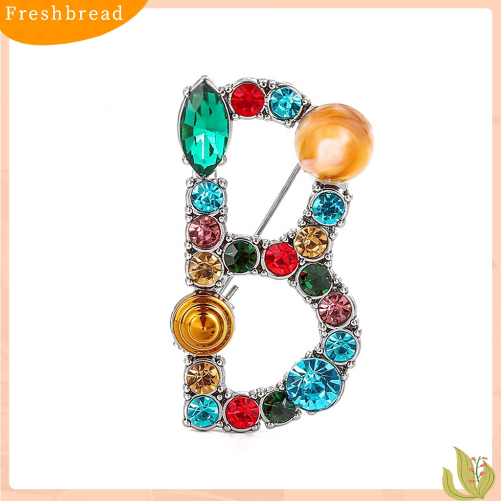 [ TERLARIS]Brooch Exquisite Beautiful Colorful Letter Brooch Pin for Banquet