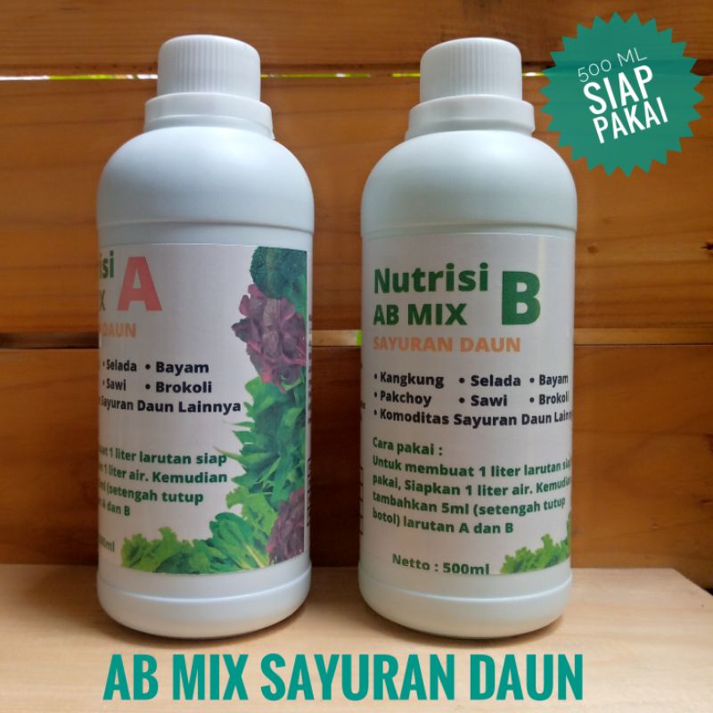 NUTRISI AB MIX HIDROPONIK SIAP PAKAI 500ML