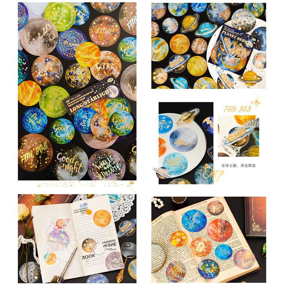 R-flower 30pcs Stiker Hias Jurnal Planner Telepon Art Stationery Fantasy Planet Series