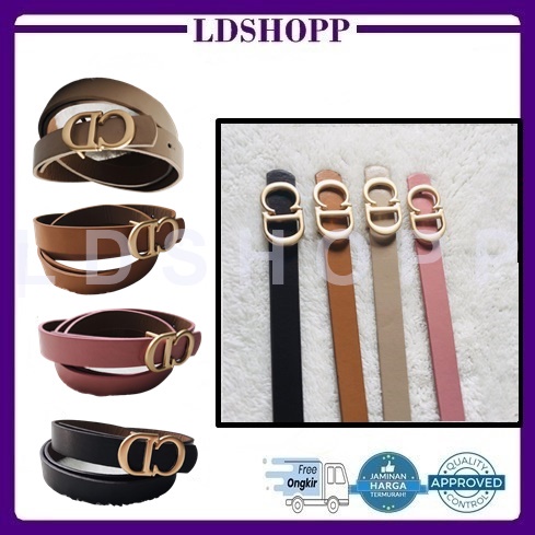LDS Ikat Pinggang Belt Thin Tali Pinggang Wanita Fashion Sabuk Kulit Import Murah