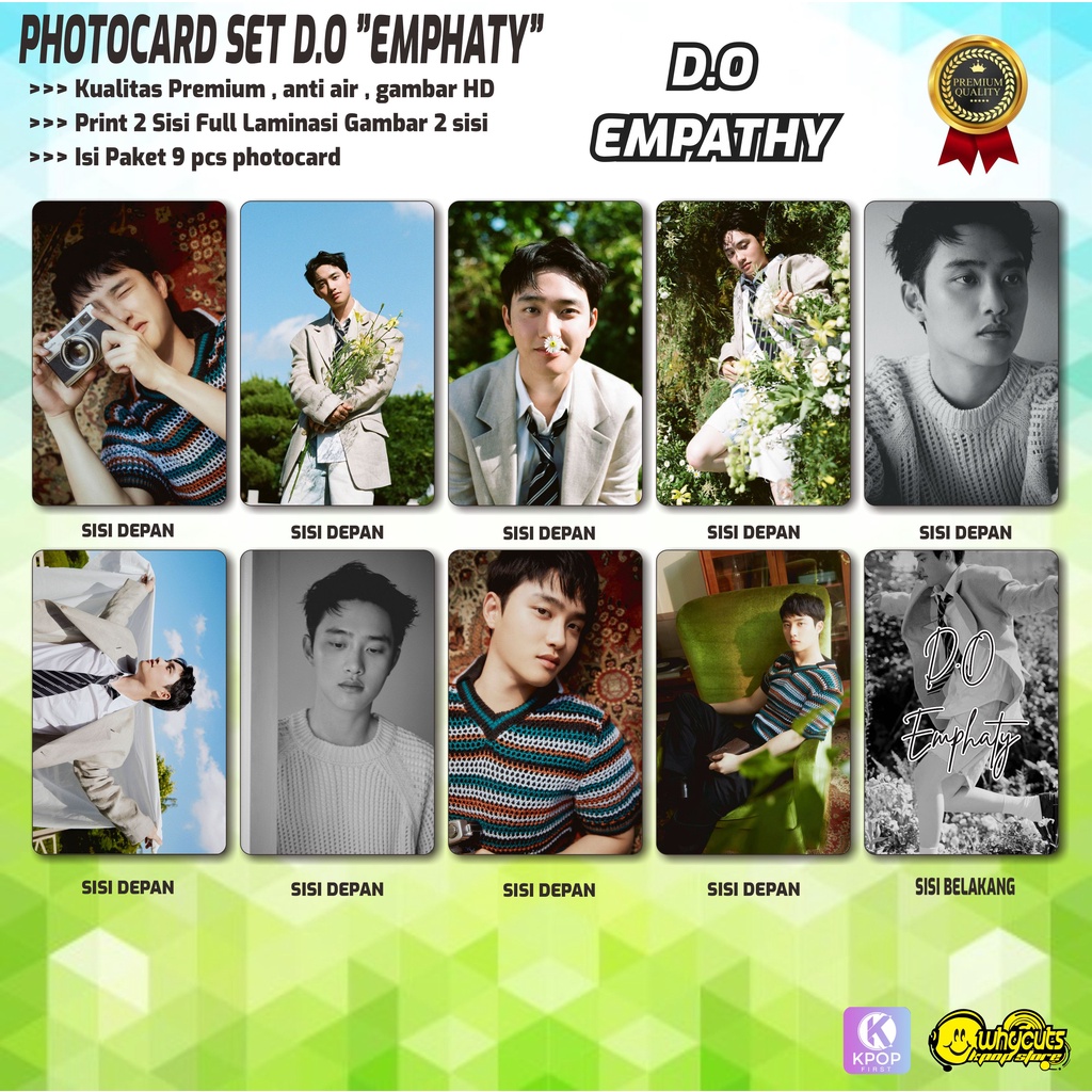 PHOTOCARD SET PC KPOP PREMIUM D.O EMPHATY  ( PRINT 2 SISI 9PCS )