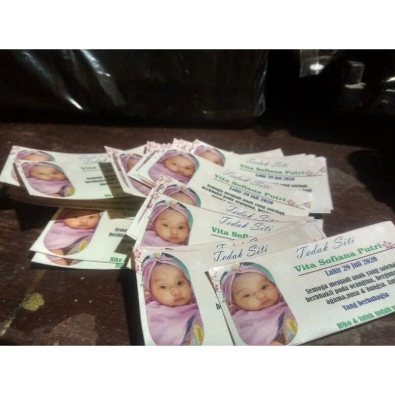 

Stiker tedak Siti ukuran 3x7 !!! sticker hajatan