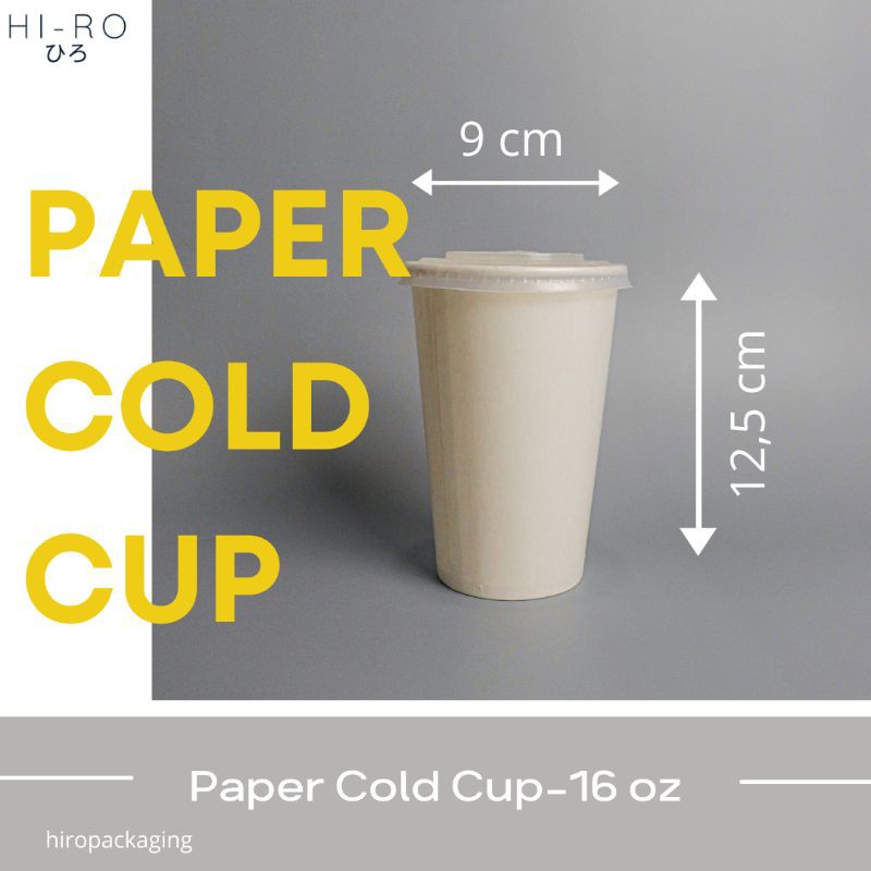 paper cold cup polos  / paper cup cold / paper cup dingin