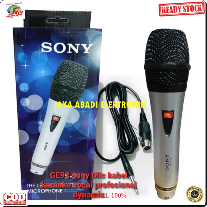 G92 SONY MIC KABEL DYNAMIC MICROPHONE VOKAL AUDIO SOUND SISTEM PROFESIONAL PRO PENGERAS SPEAKER SUARA HIFI MC PIDATO SEMINAR CERAMAH ACARA SOUNDBEST PRODUK BERKHUALITAS  HARGA TERJANGKAU