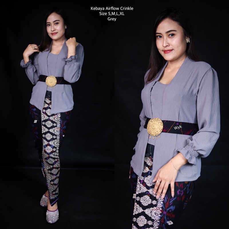 Kebaya Airflow Crinkle Tangan Kerut//Kebaya saja/Pakaian Adat Bali/Kebaya Bali