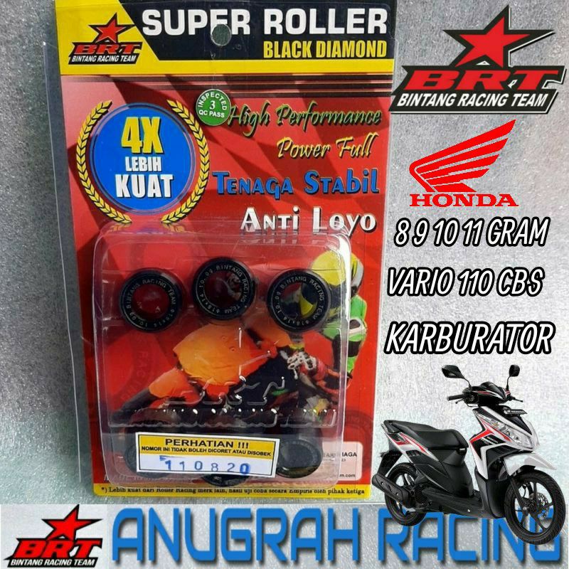 BRT ROLLER RACING BLACK DIAMOND VARIO 110 CBS VARIO 110 KARBU VARIO 110 LAMA 8 9 10 11 GRAM UPGRADE 