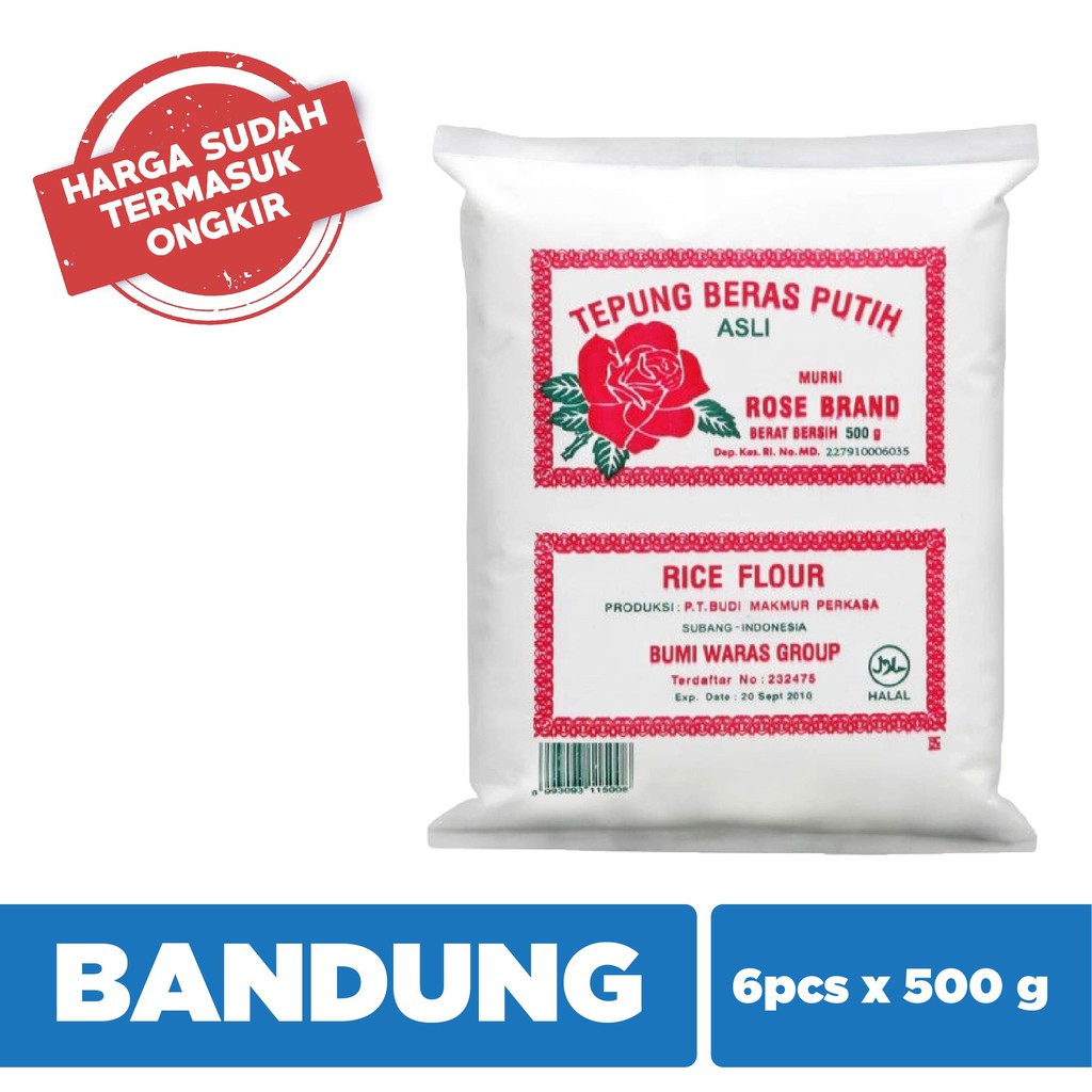 

Rose Brand Tepung Beras 500gr x 6 Pack (Harga + Ongkir) BDG