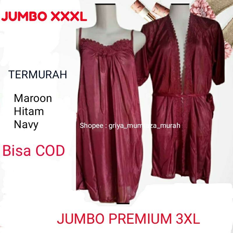 Baju Tidur Kimono JUMBO XXXL / Kimono Jumbo / Kimono Big Size / Baju Dinas Malam / Kimono Jumbo Prem