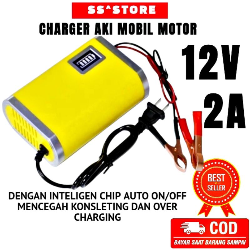 Jual Cas Aki Charger Accu Motor Mobil 12v 2a Carger Otomatis 12 Volt