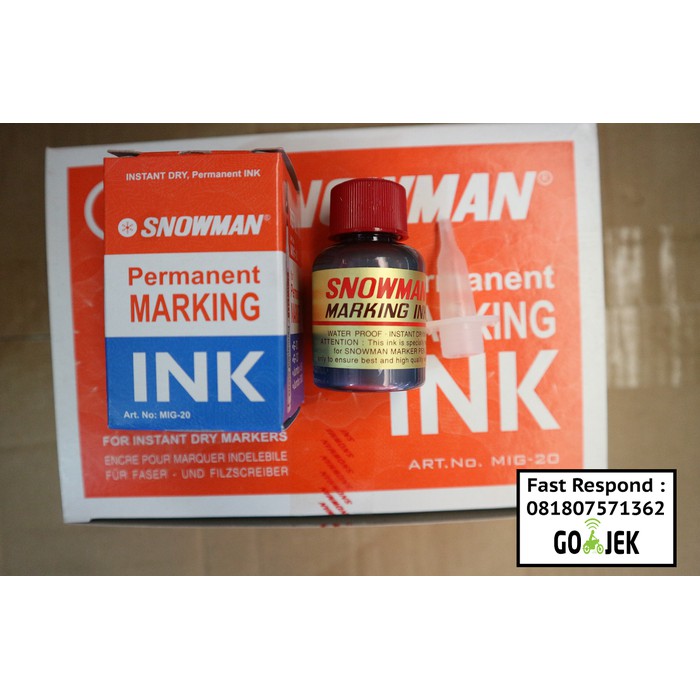 

Tinta spidol permanent snowman g-12