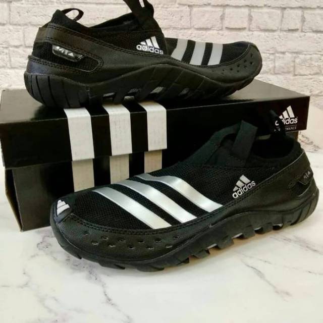 Sepatu Outdoor Adidas Climacool Jawpaw Slip On Black White | Shopee  Indonesia