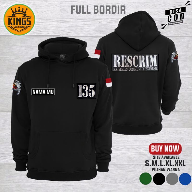 SWETER HOODIE RX KING FULL BORDIR-JAKET RX KING-JAKET RESCRIM ORIGINAL KINGVISTORE