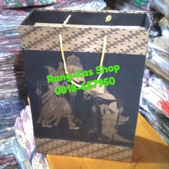 

(TERLARIS) Paperbag Batik Wayang Gold Folio Medium Eksklusif samson doff