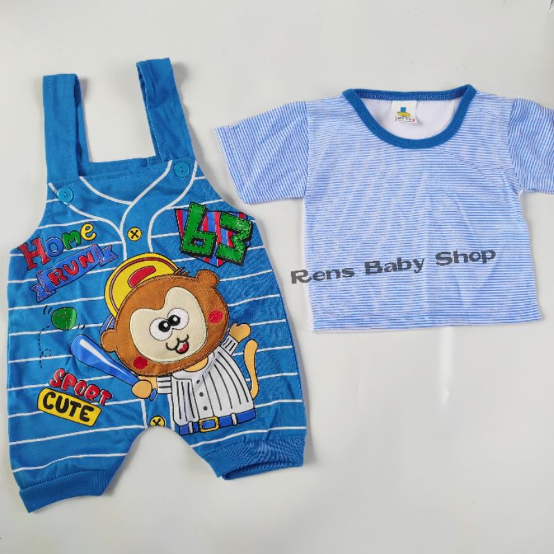 JEFFRY Jumper hansop setelan baju celana terusan kodokan kancing anak bayi baru lahir newborn halus tebal