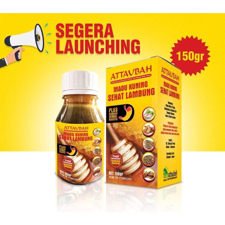 Attaubah - Madu Kuning Sehat Lambung Obat Asam Lambung Magh Maag Kronis Gerd Asli Original Ampuh Ter
