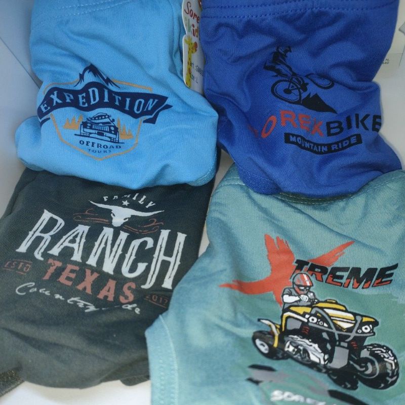 Sorex kid GM 603 celana segitiga anak laki-laki motif rider sml-xl harga per biji