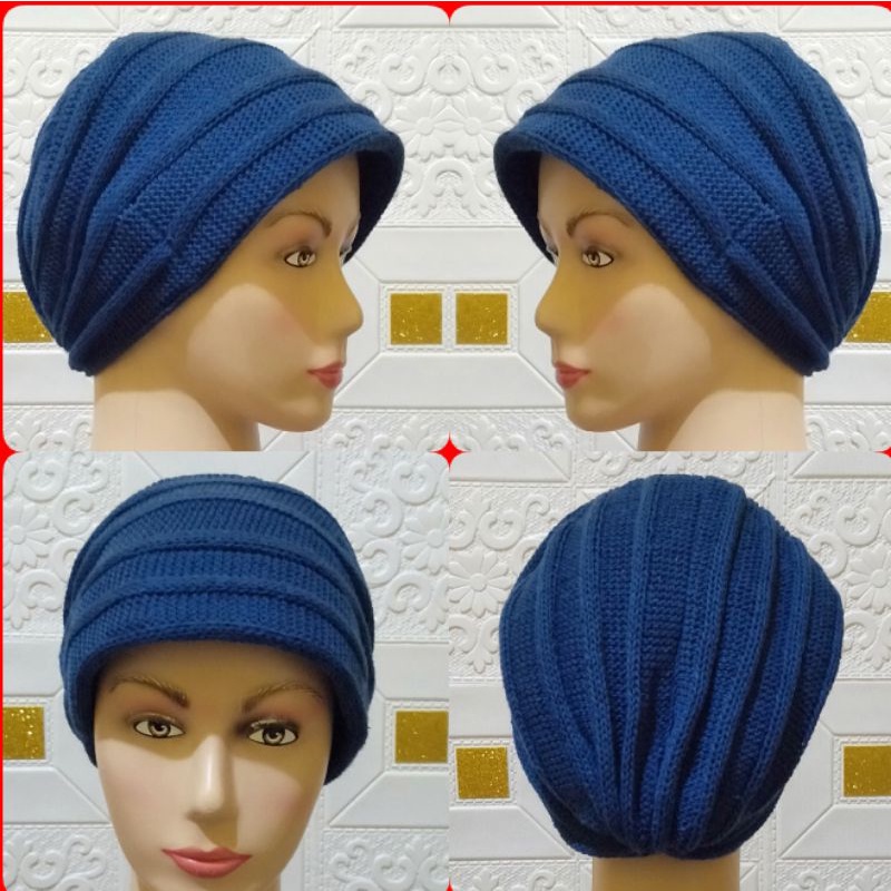 ciput rajut nenek premium  / turban rajut ibu&quot;/kupluk nenek