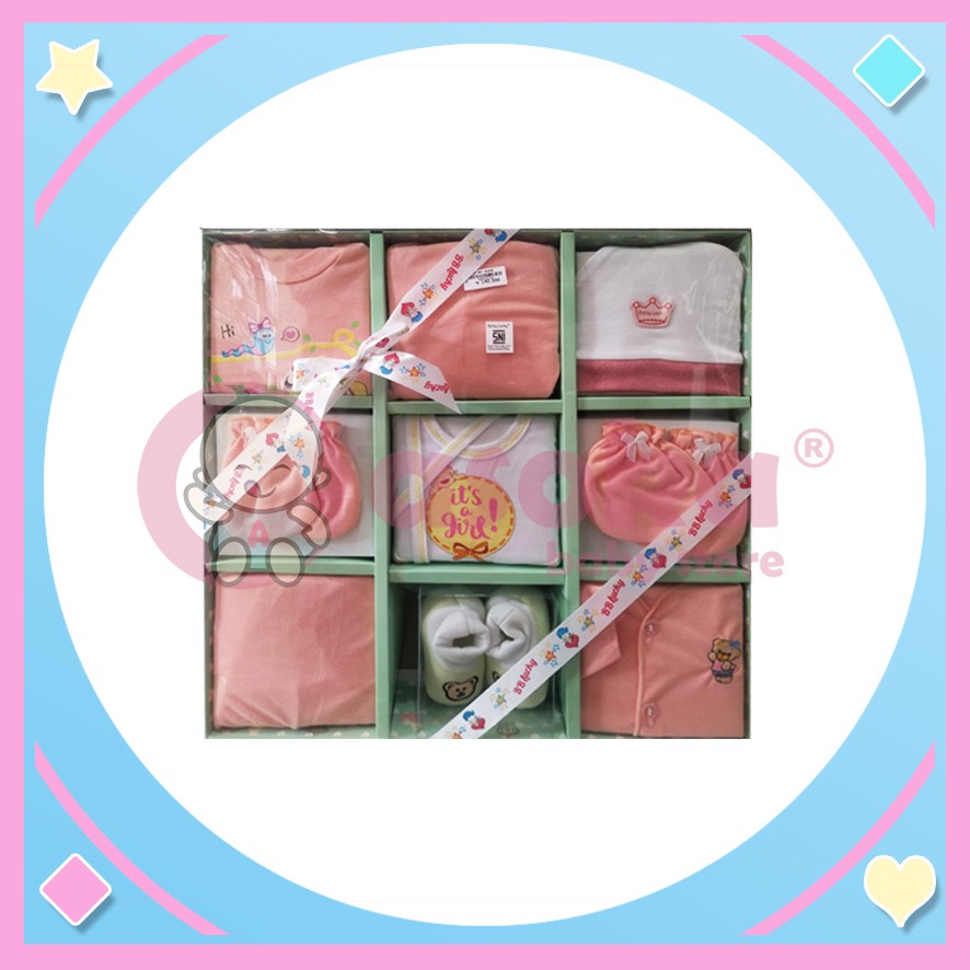 Baby Set BB Lucky Super Girl/Boy Newborn SNI Paket Kado Motif ASOKA