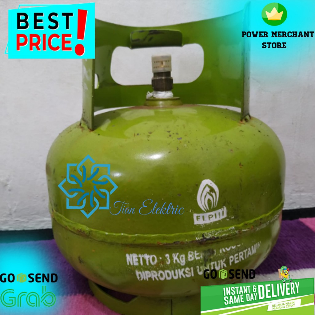 Tabung Gas LPG 3Kg + Isi - Segel (Instant &amp; Sameday)