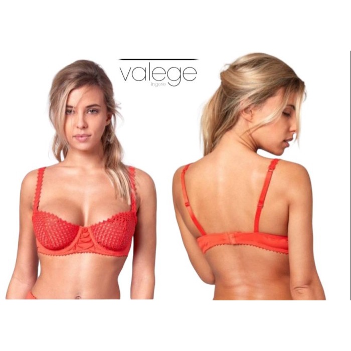 Bra Valege Orange With Stripe Front
